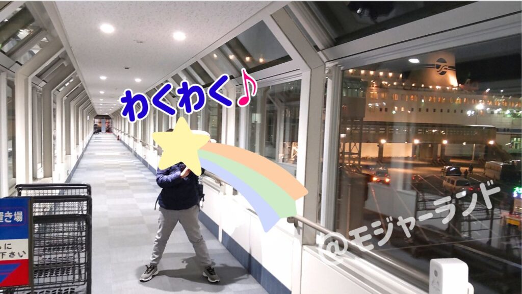 太平洋フェリーにこれから乗船