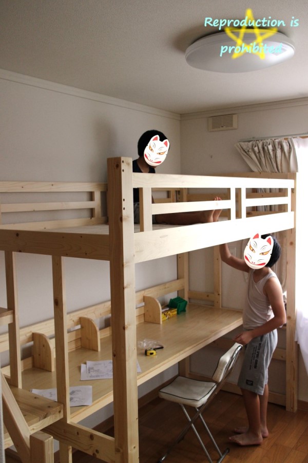 5畳の子供部屋に ロフトベッド をおいてみた 快適さup